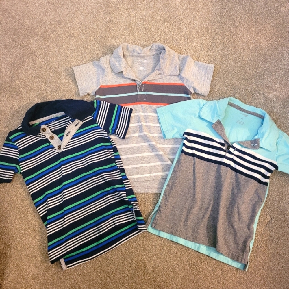 Set of 3 Boys 2T Carter's polo shirts